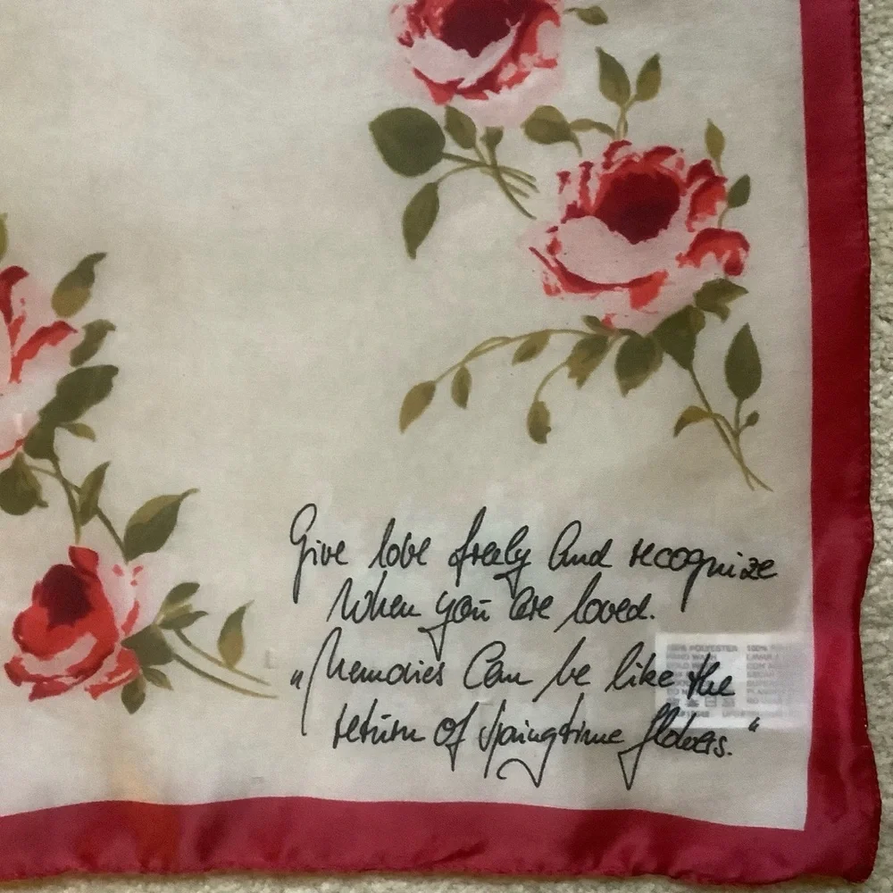 Two Vintage Floral Scarves